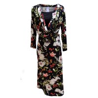 שמלת הנקה רבידה - שרוול 3/4 NursingAnywear