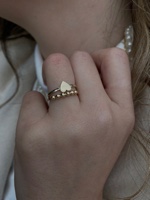 טבעת לב ג׳ולי זהב 14 קראט