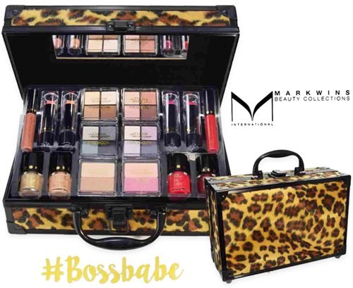 מזוודת איפור מנומרת