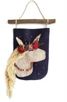 חד קרן לתליה על הקיר- ראש חד קרן פרחים בבורדו