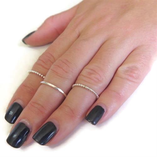 סט טבעות מידי דקות מכסף סטרלינג 925 דגם פלומריה