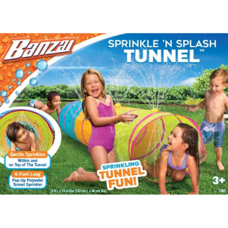 מנהרת זחילה משפריצה מים