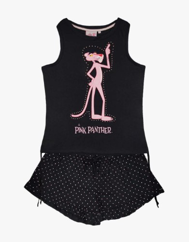 פיג'מה נשים פנתר הורוד BLACK