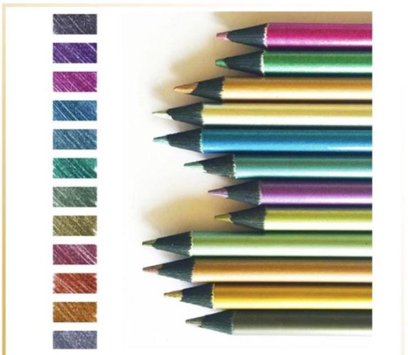 עפרונות צביעה זוהרים - 12 יחידות