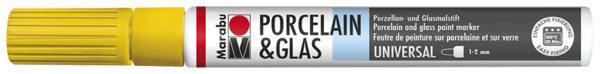 טוש לפורצלן וזכוכית 1-2 ממ - צהוב 220 MARABU UNIVERSAL