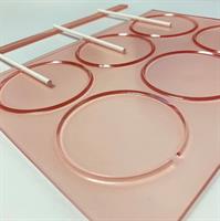 3 תבניות לב גדולות 5 סמ עם מקום למקל לעבודה עם איזומלט | סט תבניות סוכריה לקישוט עוגה |חדש מאתי דבש