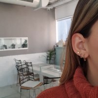 עגילי חישוק 1.5 סמ יהלומים| חישוקי יהלומים שחורים ולבנים