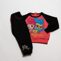 חליפת  פוטר זהבית ופזית פוקסיה בנות