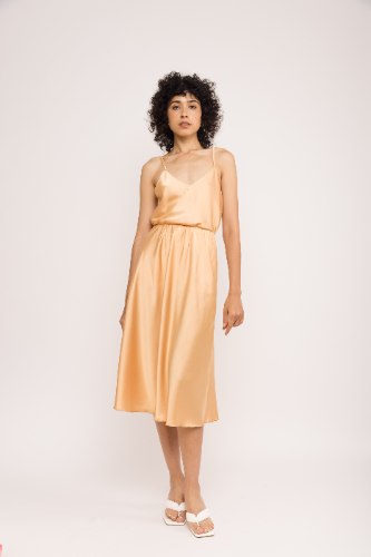 סט סאטן משי - שמפניה