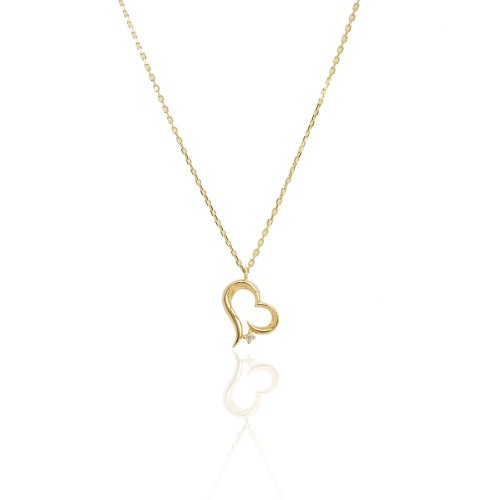 שרשרת ותליון לב זהב עדין