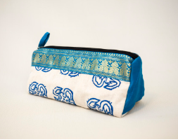 קייס לעפרונות ואיפור- תכלת