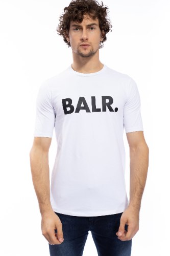 טי שרט BALR  צבע לבן לוגו שחור