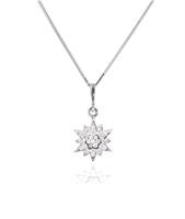 שרשרת ותליון כוכב מזהב עם יהלומים