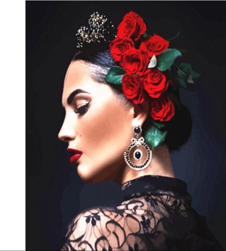 צביעה לפי מספרים - אישה וזר RGDZ2109