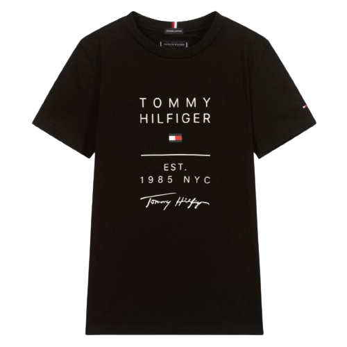 טישירט TOMMY H בנים שחור 12M-16Y