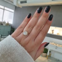 טבעת זהב עם אבן אמטיטסט סגולה