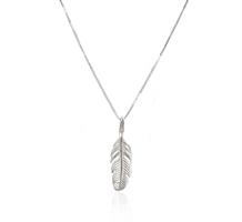 שרשרת ותליון זהב לגבר נוצה