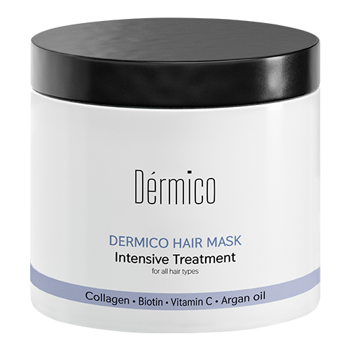 מסכת קולגן לשיער בתוספת שמן ארגן, ויטמין C וביוטין, 500 מ"ל, Dermico