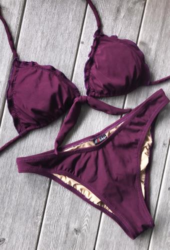 ביקיני פפיון סגול חציל