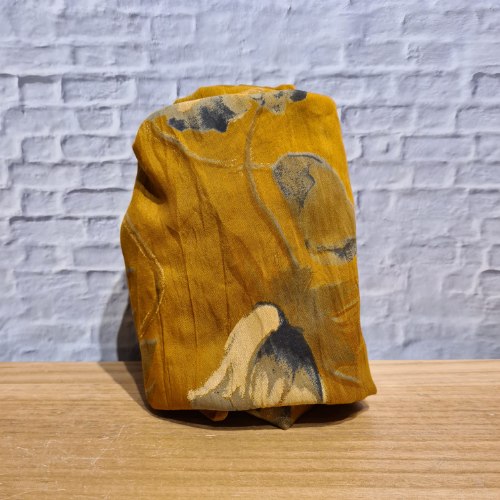 צעיף איטלקי חרדל פרחים גדולים