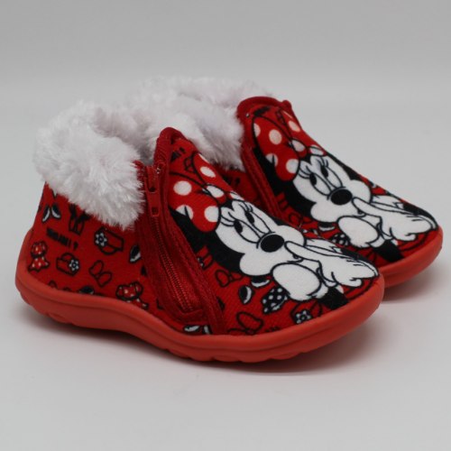 נעלי בית ילדים רוכסן פרווה מיני מאוס