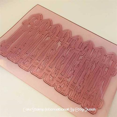 תבנית גדר כפרית גדולה | ליצירה בשוקולד ובבצק סוכר | תבנית גדר לקישוט עוגות מיוחדות