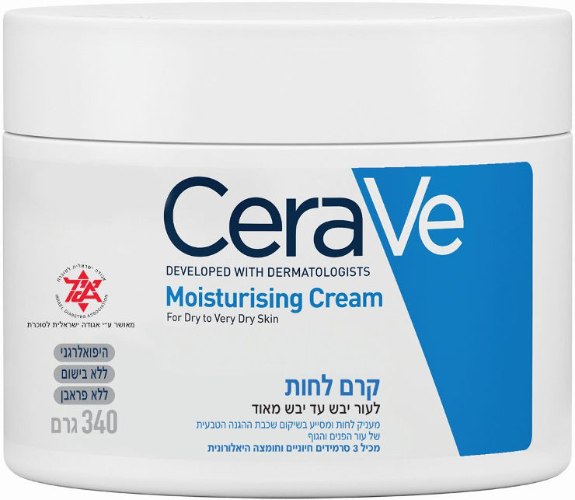 Cerave קרם לחות לעור יבש עד יבש מאוד 340 גר