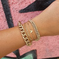 צמיד זהב עם אות|צמיד זהב עם אותיות | צמיד אותיות זהב