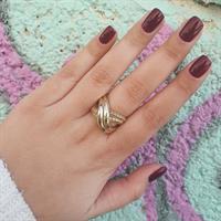 טבעת זהב לאשה | טבעת רחבה מזהב לאשה