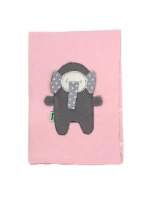 סט מתנה, סער הפיל: שמיכת קיץ אוורירית לתינוק ובובת התפתחות (ניתן לבחור את צבע השמיכה)