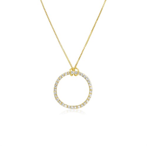 שרשרת תליון עגול יהלומים|תליון עגול יהלומים|0.30 קראט