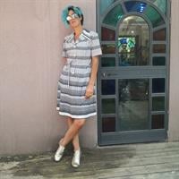 שמלת מיני חגיגית שנות ה-60 מידה M/L