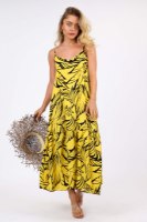 שמלת לונה צהוב פרחים