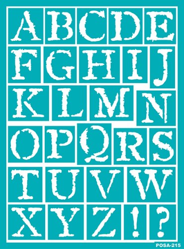 סטנסיל דביק ABC דגם POSA-215