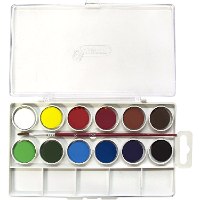 צבעי מים לילדים - 12 מטבעות 22 מ"מ