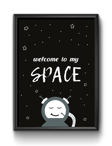 פוסטר לחדר הילדים- Wellcome to my space