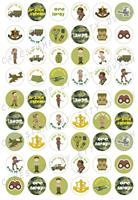 דף טרנספר לחייל לנשיקות מרנג ולמטבעות שוקולד