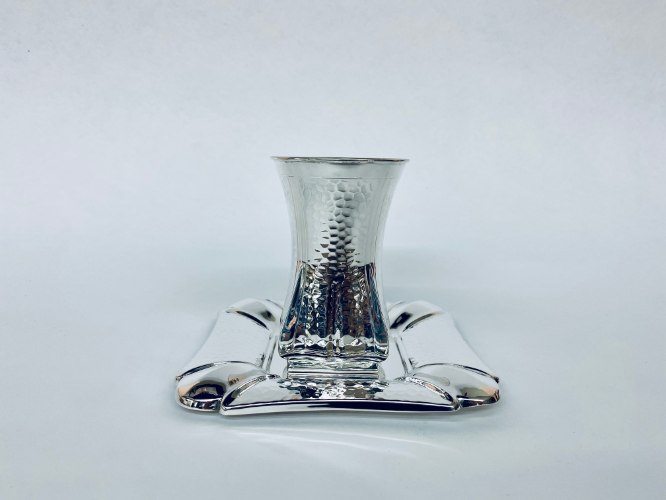 סט גביע וצלחת כסף טהור לקידוש 