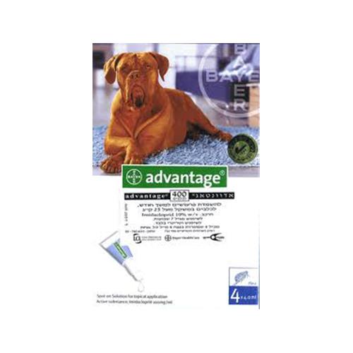 אמפולות אדונטג' להדברת פרעושים לכלב מעל 25 ק"ג