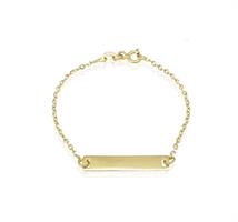 צמיד חריטה לילד או ילדה מזהב 14 קרט