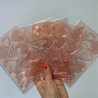 תבנית לבבות מטוקסטרים ליצירה בשוקולד | לבבות לקישוט עוגות יום הולדת טו' באב | חדש אתי דבש