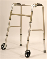 הליכון טלסקופי מתקפל עם גלגלים