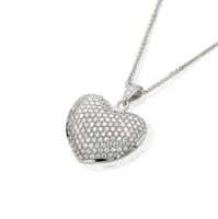 שרשרת ותליון לב משובץ יהלומים
