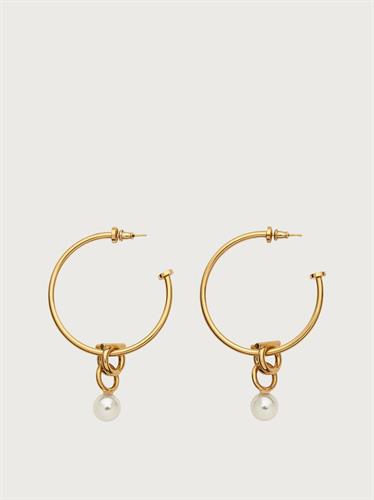 עגילים Salvatore Ferragamo with swarovski pearls