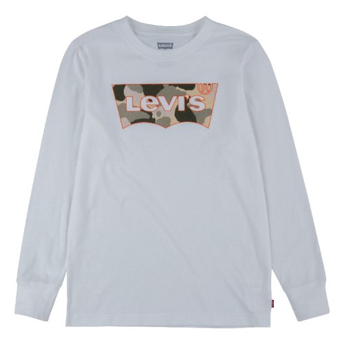 טישרט לבנה ארוכה לוגו צבאי LEVIS - מידות 1-13