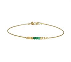 צמיד זהב צהוב ורוד או ירוק לבחירה דק ועדין