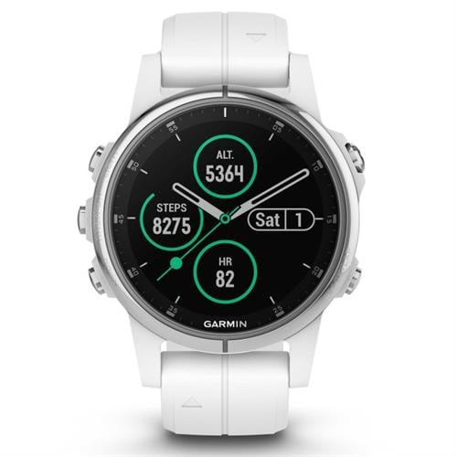 שעון דופק Garmin fenix 5S Plus Sapphire White with White Band