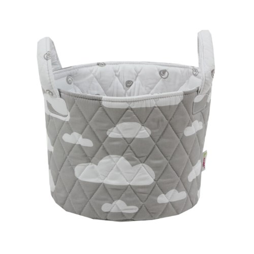 סל אחסון קטן אפור בהיר עננים