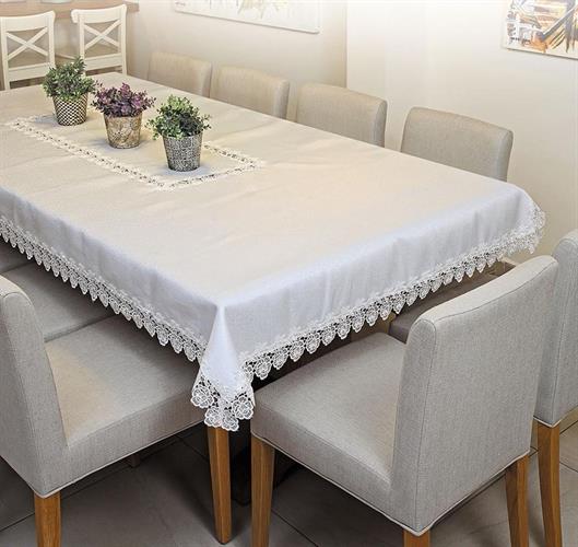 מפת שולחן יוקרתית רקומה עגולה