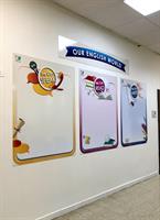 קיר תוכן פעיל ענק באנגלית לבית הספר | Giant Dynamic Wall Decoration
